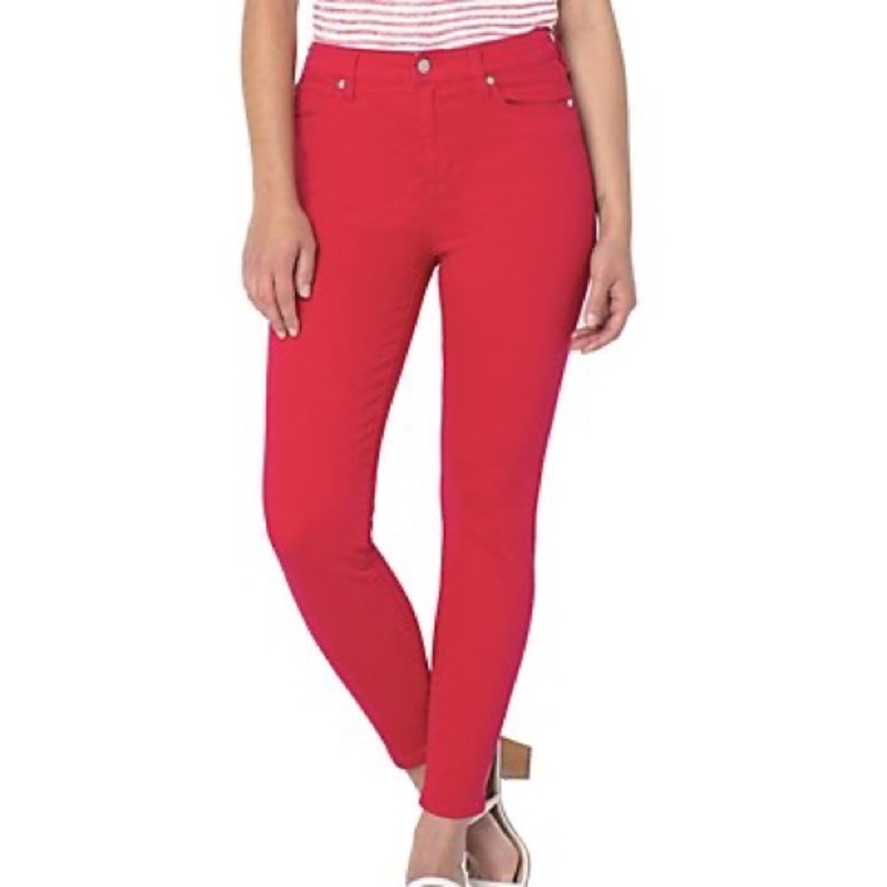 liverpool, jeans the crop red, size 4